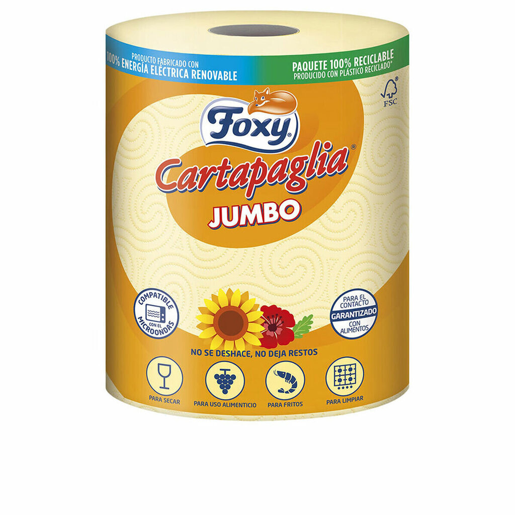 Papīra dvieļi Foxy Cartapaglia Jumbo, 60 m цена и информация | Tualetes papīrs, papīra dvieļi | 220.lv