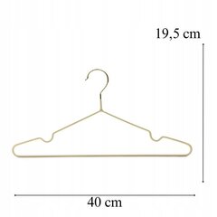 Metāla pakaramie, 20 gab. 40 x 19,5 cm cena un informācija | Pakaramie un apģērbu maisi | 220.lv