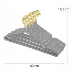 Metāla pakaramie, 20 gab. 40 x 19,5 cm cena un informācija | Pakaramie un apģērbu maisi | 220.lv