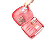 Ceļojumu kosmētikas soma koferim, rozā cena un informācija | Koferi, ceļojumu somas | 220.lv