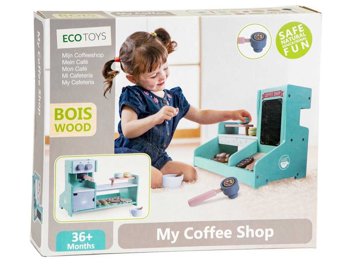 Koka kafejnīca-ceptuve Ecotoys, zaļa цена и информация | Rotaļlietas meitenēm | 220.lv
