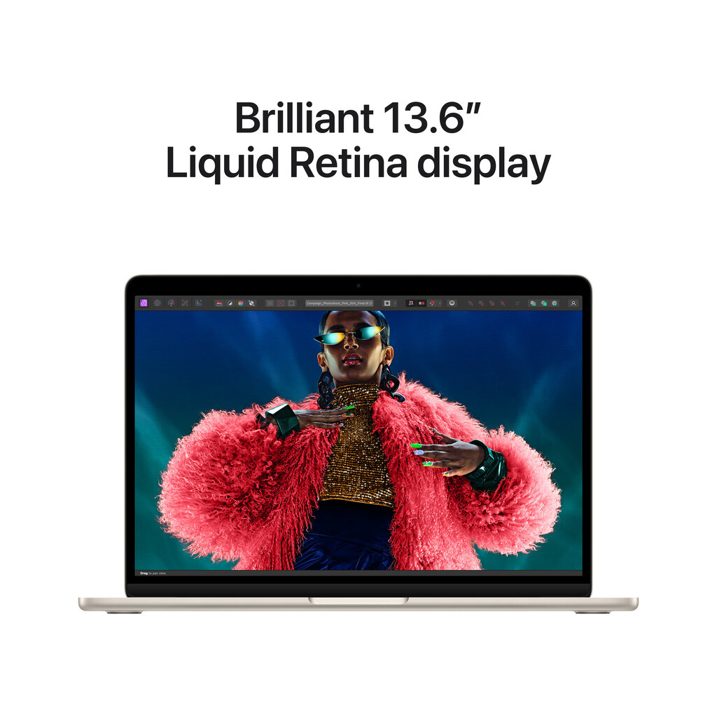 MacBook Air 13" Apple M3 chip with 8-core CPU and 8-core GPU, 8GB, 256GB SSD - Starlight - MRXT3RU/A цена и информация | Portatīvie datori | 220.lv