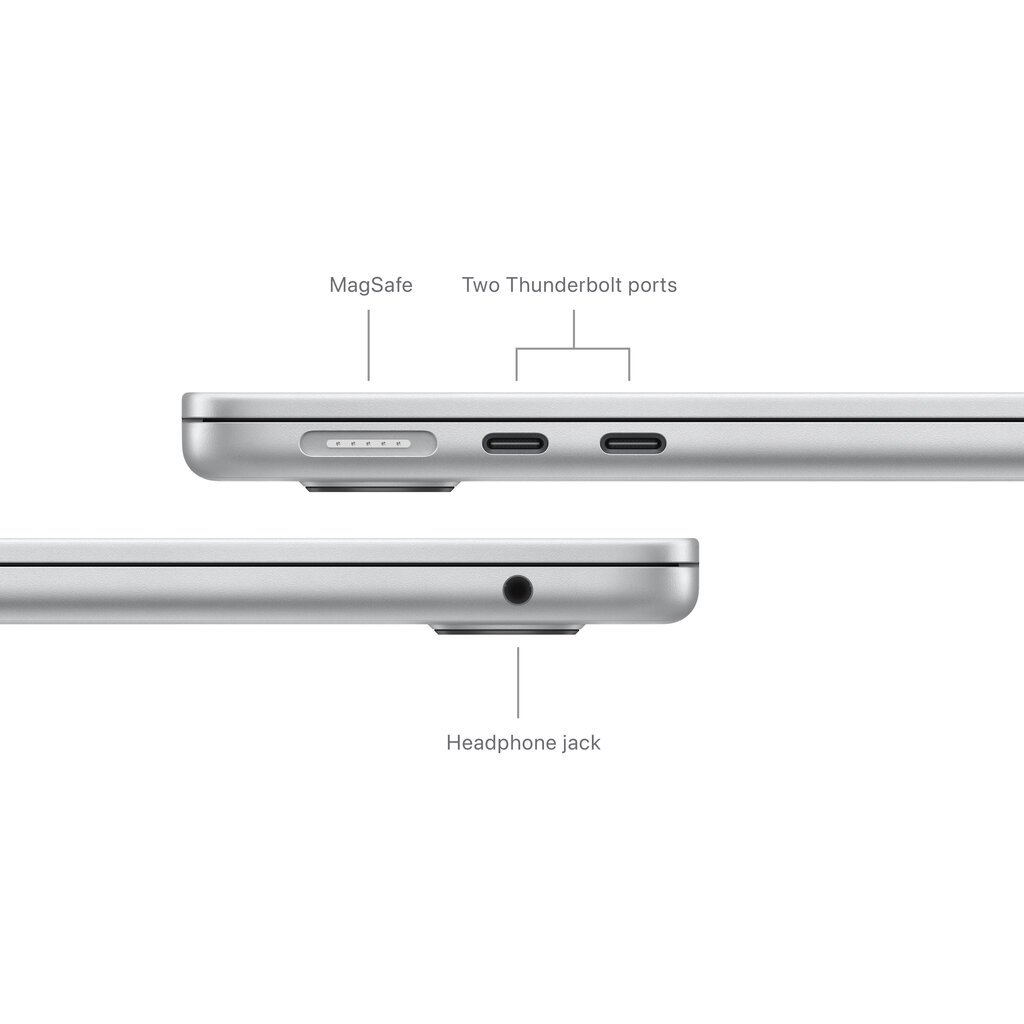 MacBook Air 13": Apple M3 chip with 8-core CPU and 10-core GPU, 16GB, 512GB SSD - Silver - MXCT3ZE/A cena un informācija | Portatīvie datori | 220.lv