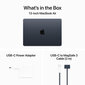 MacBook Air 13" Apple M3 chip with 8-core CPU and 10-core GPU, 16GB, 512GB SSD - Midnight - MXCV3ZE/A cena un informācija | Portatīvie datori | 220.lv