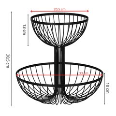 Корзина для фруктов, металлическая корзина Springos KI0148 30,5x33 см цена и информация | Посуда, тарелки, обеденные сервизы | 220.lv