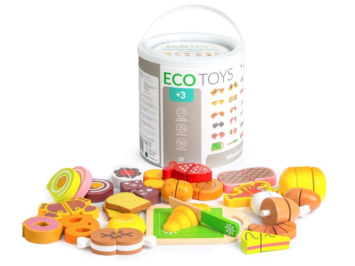 Rotaļu pārtikas produkti Ecotoys, 23 gab. cena un informācija | Rotaļlietas meitenēm | 220.lv