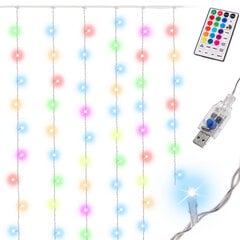 Aizkars ar 200 LED gaismām, 3 m x 3 m, silti balts cena un informācija | Ziemassvētku lampiņas, LED virtenes | 220.lv