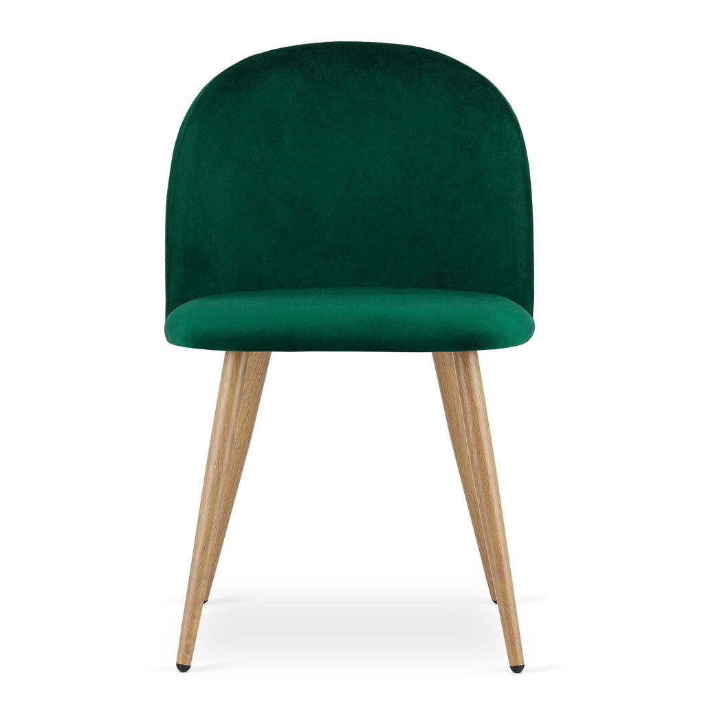2 krēslu komplekts Leobert Bello, zaļš/brūns cena un informācija | Virtuves un ēdamistabas krēsli | 220.lv