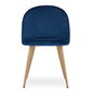 2 krēslu komplekts Leobert Bello, zils/brūns цена и информация | Virtuves un ēdamistabas krēsli | 220.lv