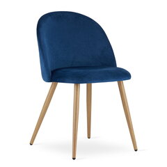 2 krēslu komplekts Leobert Bello, zils/brūns цена и информация | Стулья для кухни и столовой | 220.lv