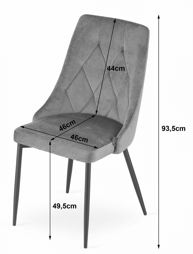 2 krēslu komplekts Leobert Imola, bēšs/melns цена и информация | Virtuves un ēdamistabas krēsli | 220.lv