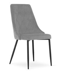 2 krēslu komplekts Leobert Imola, pelēks/melns cena un informācija | Virtuves un ēdamistabas krēsli | 220.lv