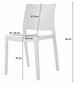 2 krēslu komplekts Leobert Klem, balts цена и информация | Virtuves un ēdamistabas krēsli | 220.lv