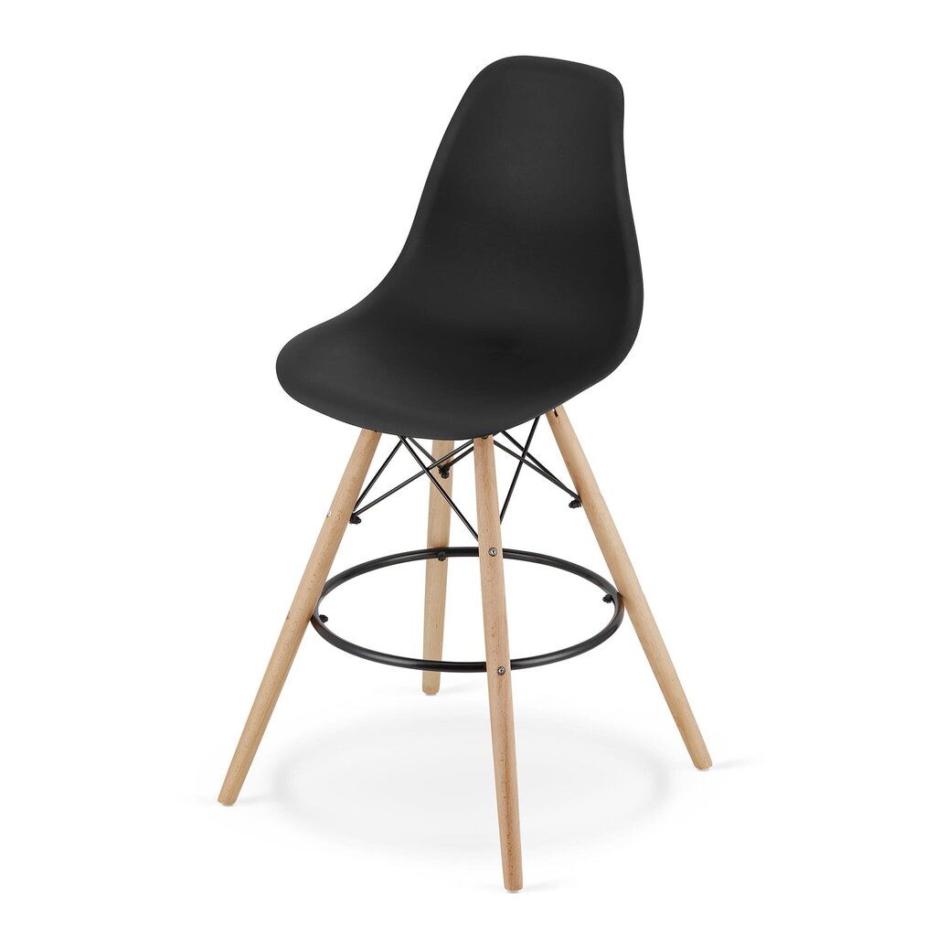 2 krēslu komplekts Leobert Lamal, melns/brūns cena un informācija | Virtuves un ēdamistabas krēsli | 220.lv