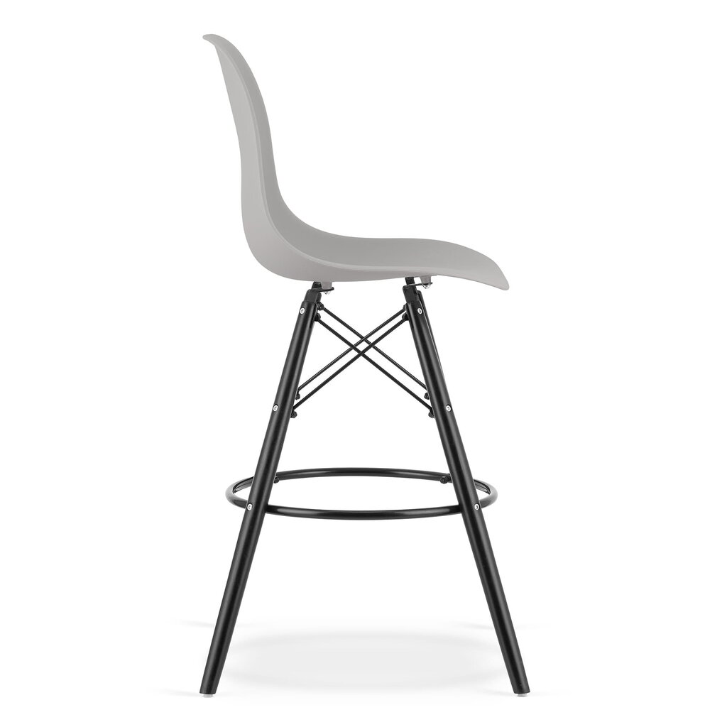 2 krēslu komplekts Leobert Lamal, pelēks/melns cena un informācija | Virtuves un ēdamistabas krēsli | 220.lv