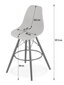 2 krēslu komplekts Leobert Lamal, pelēks/melns cena un informācija | Virtuves un ēdamistabas krēsli | 220.lv