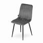 2 krēslu komplekts Leobert Lava, pelēks/melns cena un informācija | Virtuves un ēdamistabas krēsli | 220.lv