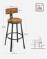 2 krēslu komplekts Leobert LBC026B01V1, melns/brūns cena un informācija | Virtuves un ēdamistabas krēsli | 220.lv