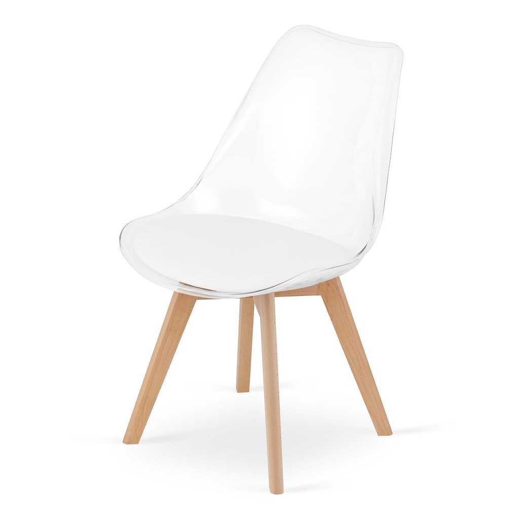 2 krēslu komplekts Leobert Mark, balts/brūns cena un informācija | Virtuves un ēdamistabas krēsli | 220.lv