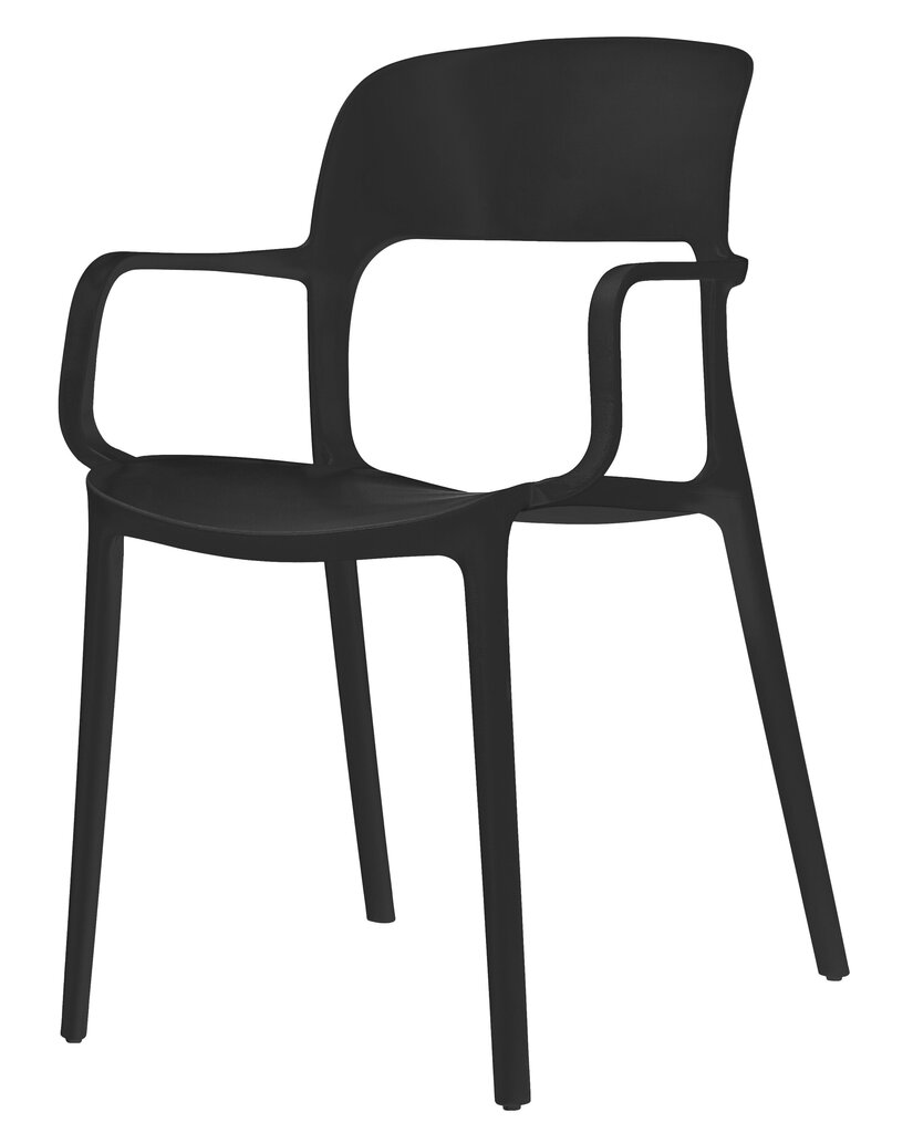 2 krēslu komplekts Leobert Saha, melns cena un informācija | Virtuves un ēdamistabas krēsli | 220.lv