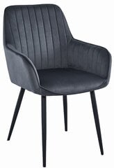 2 krēslu komplekts Leobert Solden, pelēks/melns cena un informācija | Virtuves un ēdamistabas krēsli | 220.lv