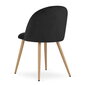 3 krēslu komplekts Leobert Bello, melns/brūns цена и информация | Virtuves un ēdamistabas krēsli | 220.lv