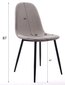 3 krēslu komplekts Leobert Dart, melns цена и информация | Virtuves un ēdamistabas krēsli | 220.lv