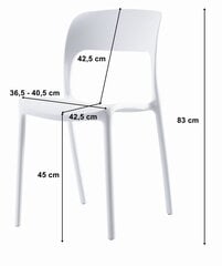 комплект из 3 стульев Leobert Ipos, белый цена и информация | Стулья для кухни и столовой | 220.lv