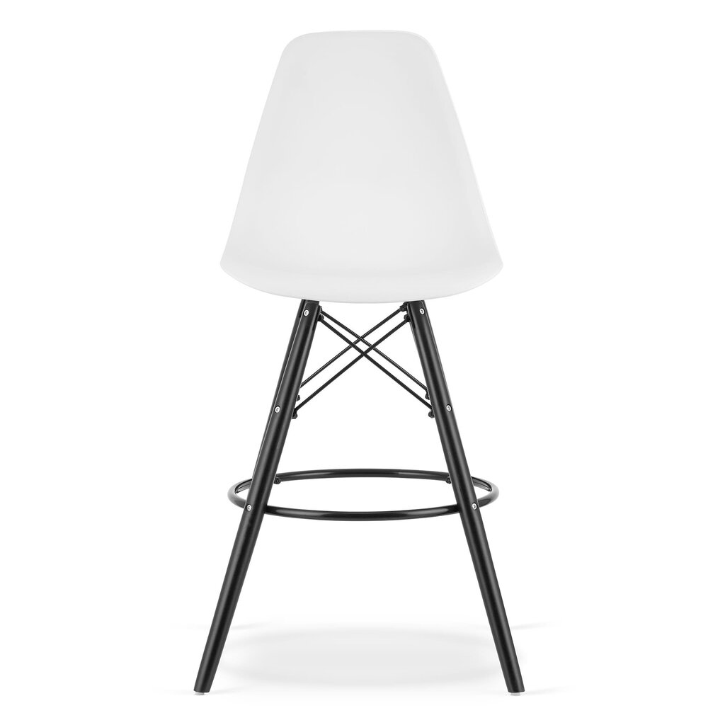 3 krēslu komplekts Leobert Lamal, balts/melns cena un informācija | Virtuves un ēdamistabas krēsli | 220.lv