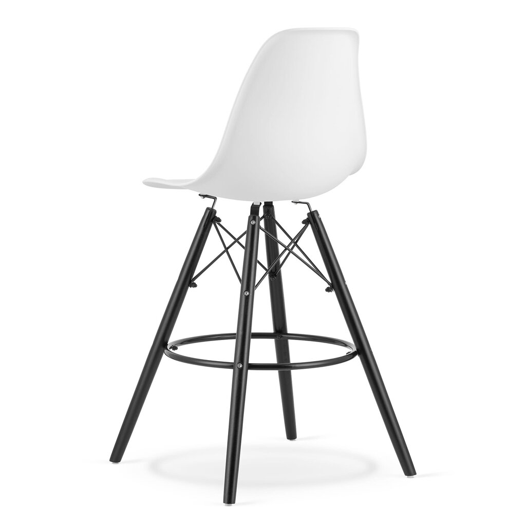 3 krēslu komplekts Leobert Lamal, balts/melns цена и информация | Virtuves un ēdamistabas krēsli | 220.lv
