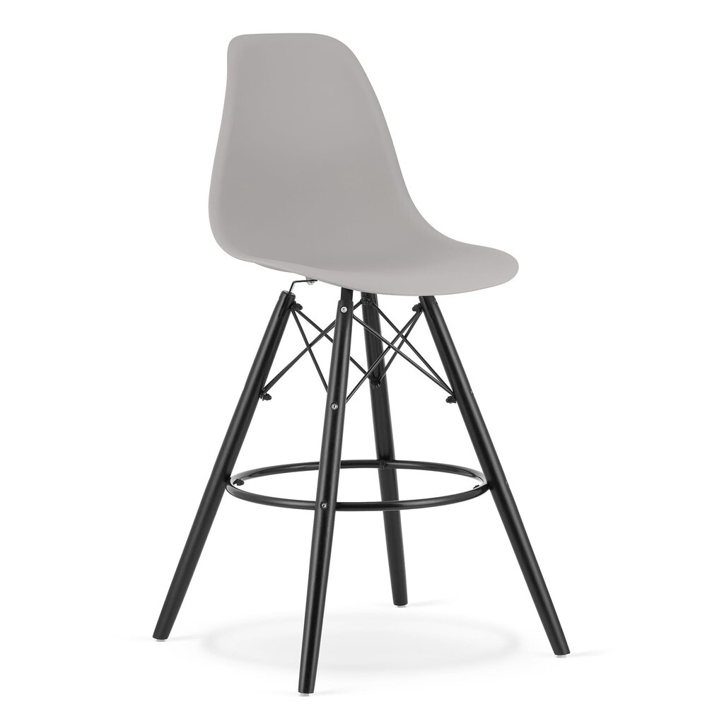 3 krēslu komplekts Leobert Lamal, pelēks/melns cena un informācija | Virtuves un ēdamistabas krēsli | 220.lv