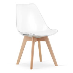 комплект из 3 стульев Leobert Mark, белый/коричневый цена и информация | Стулья для кухни и столовой | 220.lv