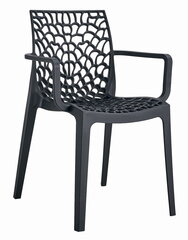 3 krēslu komplekts Leobert Okin, melns cena un informācija | Virtuves un ēdamistabas krēsli | 220.lv