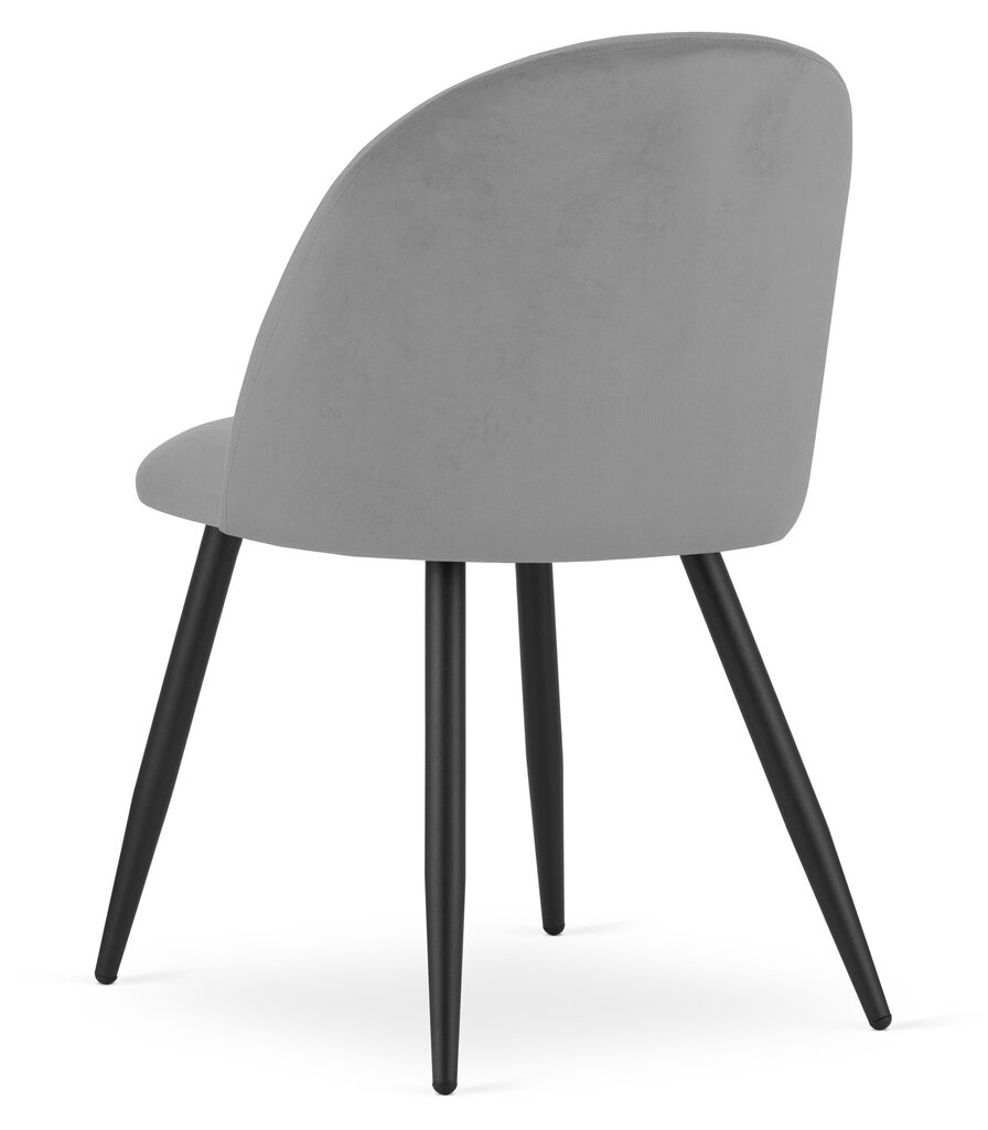 4 krēslu komplekts Leobert Bello, pelēks/melns cena un informācija | Virtuves un ēdamistabas krēsli | 220.lv