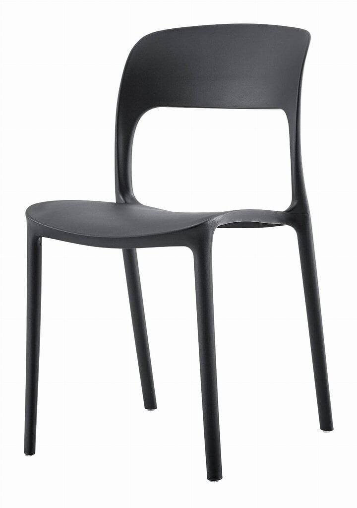 4 krēslu komplekts Leobert Ipos, melns cena un informācija | Virtuves un ēdamistabas krēsli | 220.lv