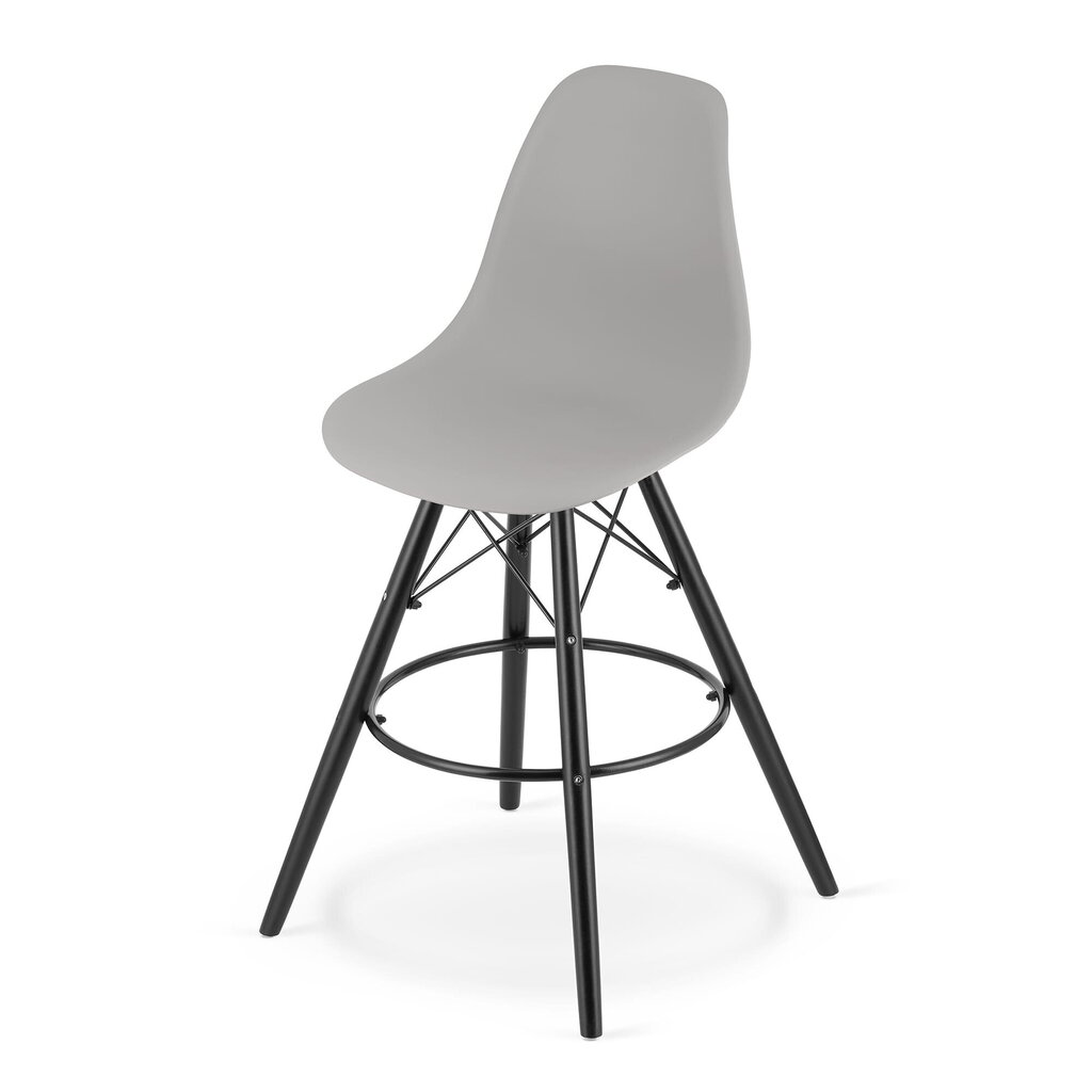 4 krēslu komplekts Leobert Lamal, pelēks/melns cena un informācija | Virtuves un ēdamistabas krēsli | 220.lv
