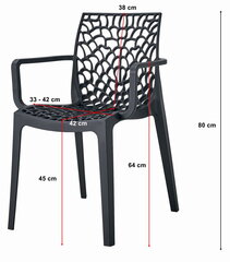 комплект из 4 стульев Leobert Okin, черный цена и информация | Стулья для кухни и столовой | 220.lv