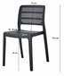 4 krēslu komplekts Leobert Pagi, melns cena un informācija | Virtuves un ēdamistabas krēsli | 220.lv