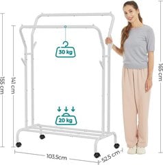 Вешалка для одежды Leobert HSR107W01, белый цена и информация | Вешалки для одежды | 220.lv