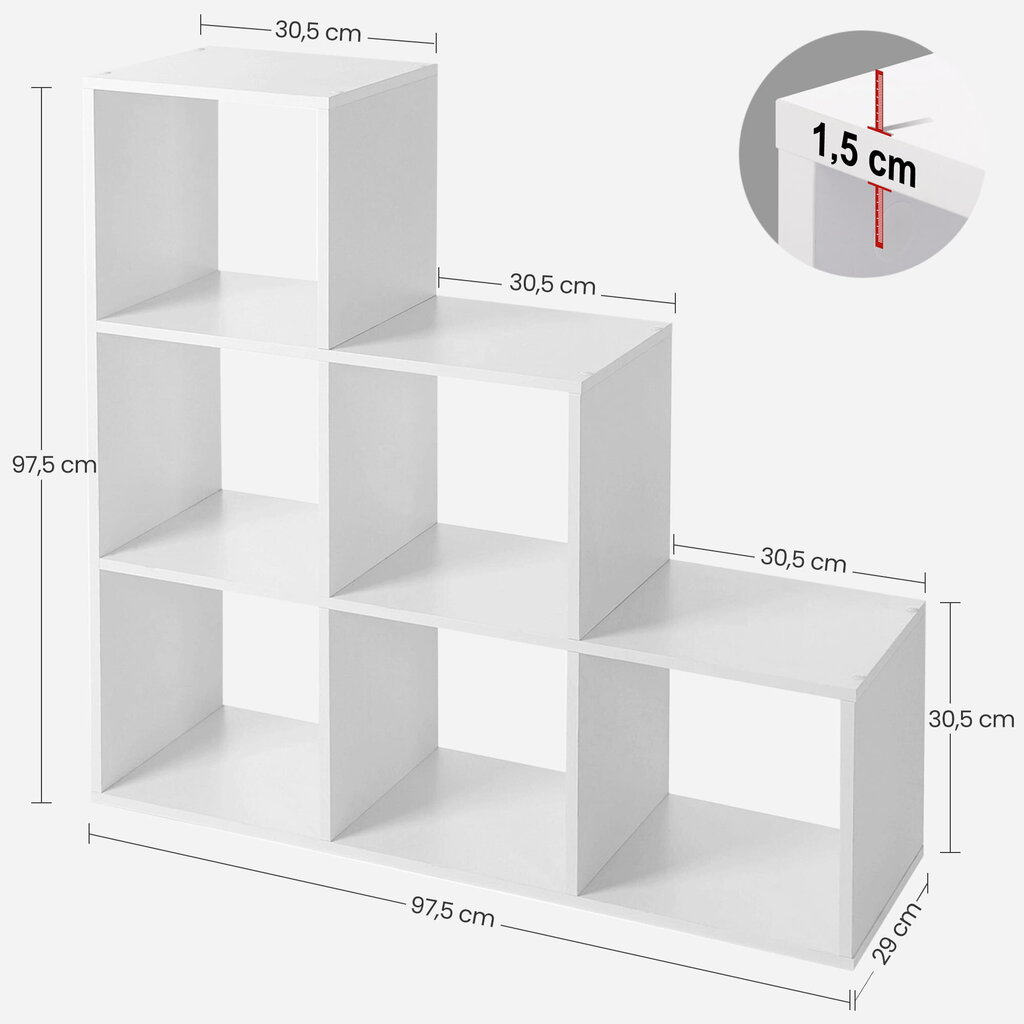 Plaukts Leobert LBC63WT, balts цена и информация | Plaukti | 220.lv