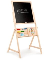 Koka mācību tāfele Ecotoys 2in1 цена и информация | Развивающие игрушки | 220.lv