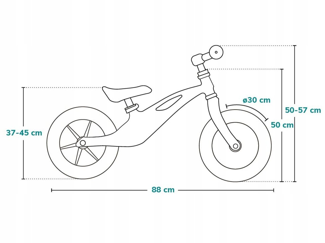 Līdzsvara velosipēds Lionelo Bart Air 12", melns cena un informācija | Balansa velosipēdi | 220.lv