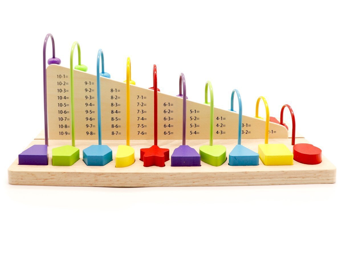 Bērnu kalkulators ar koka cipariem Ecotoys cena un informācija | Attīstošās rotaļlietas | 220.lv