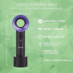 GIVERARE portatīvais USB galda ventilators, 2 gab. цена и информация | Вентиляторы | 220.lv