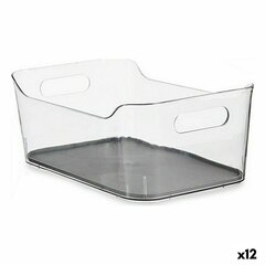 Контейнер для хранения с крышкой Прозрачный Пластик 21,5 x 8 x 14,6 cm (12 штук) цена и информация | Ящики для вещей | 220.lv