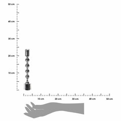 Glamūra stila sudraba sveču turētājs 23 cm цена и информация | Подсвечники, свечи | 220.lv