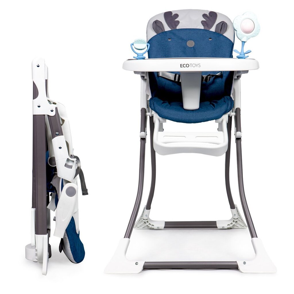 Barošanas krēsls Ecotoys, zils cena un informācija | Barošanas krēsli | 220.lv