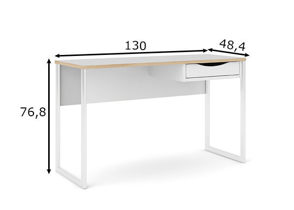 Rakstāmgalds Function Plus, balts/brūns cena un informācija | Datorgaldi, rakstāmgaldi, biroja galdi | 220.lv