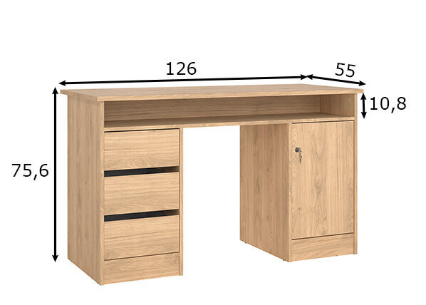 Rakstāmgalds Function Plus, brūns cena un informācija | Datorgaldi, rakstāmgaldi, biroja galdi | 220.lv