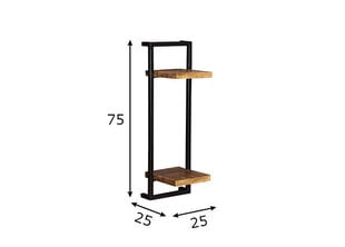 Стеллаж Sidney, черный/коричневый цена и информация | Полки | 220.lv